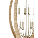 Currey & Company 9000-0836 Menorca Large 8 Light Chandelier in Contemporary Silver Leaf/Smokewood/Natural Rope 2