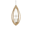 Currey & Company 9000-0836 Menorca Large 8 Light Chandelier in Contemporary Silver Leaf/Smokewood/Natural Rope 4