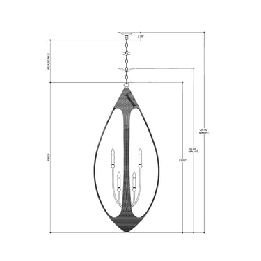 Currey & Company 9000-0836 Menorca Large 8 Light Chandelier in Contemporary Silver Leaf/Smokewood/Natural Rope 7