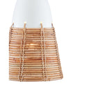 Currey & Company 9000-0840 Arundo Pendant in Gesso White Paint/Natural Rattan 2