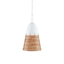 Currey & Company 9000-0840 Arundo Pendant in Gesso White Paint/Natural Rattan 3