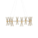 Currey & Company 9000-0842 Novatude 16 Light Chandelier in Contemporary Gold Leaf/Contemporary Silver Leaf 3