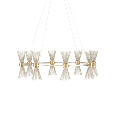 Currey & Company 9000-0842 Novatude 16 Light Chandelier in Contemporary Gold Leaf/Contemporary Silver Leaf 3