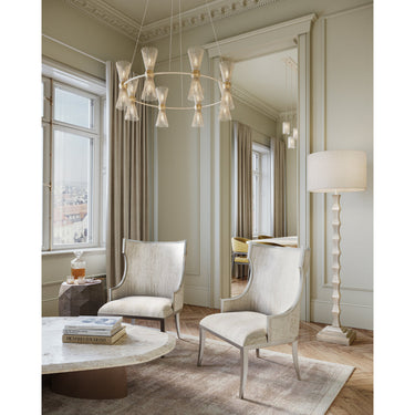 Currey & Company 9000-0842 Novatude 16 Light Chandelier in Contemporary Gold Leaf/Contemporary Silver Leaf 4