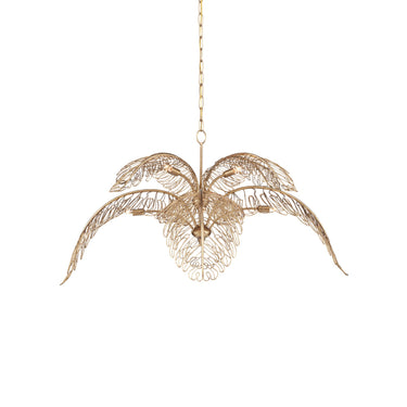 Currey & Company 9000-0847 Taormina 8 Light Chandelier in Brass 3