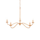 Currey & Company 9000-0848 Saxon Rattan Small 5 Light Chandelier in Painted Rattan/Natural Rattan 3