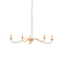 Currey & Company 9000-0848 Saxon Rattan Small 5 Light Chandelier in Painted Rattan/Natural Rattan 4