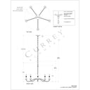 Currey & Company 9000-0848 Saxon Rattan Small 5 Light Chandelier in Painted Rattan/Natural Rattan 8