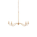 Currey & Company 9000-0848 Saxon Rattan Small 5 Light Chandelier in Painted Rattan/Natural Rattan 1