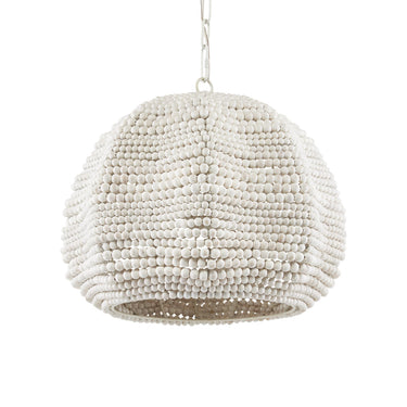 Currey & Company 9000-0864 Octavia 1 Light Pendant in Whitewash 4