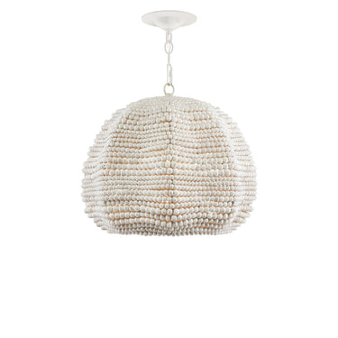 Currey & Company 9000-0864 Octavia 1 Light Pendant in Whitewash 5