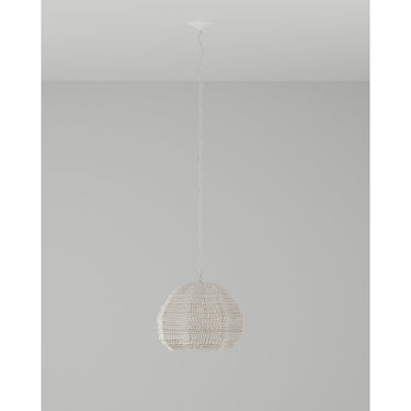 Currey & Company 9000-0864 Octavia 1 Light Pendant in Whitewash 6