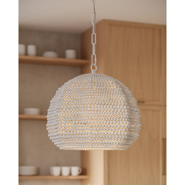 Currey & Company 9000-0864 Octavia 1 Light Pendant in Whitewash 10