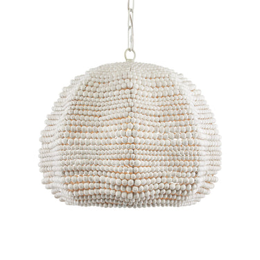 Currey & Company 9000-0864 Octavia 1 Light Pendant in Whitewash 1