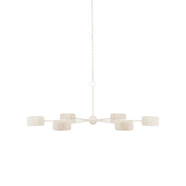 Currey & Company 9000-0865 Monreale 6 Light Chandelier in White 5