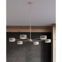 Currey & Company 9000-0865 Monreale 6 Light Chandelier in White 8