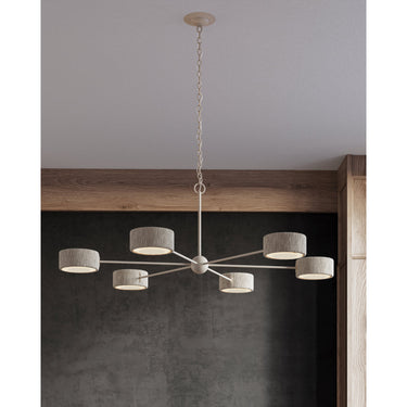 Currey & Company 9000-0865 Monreale 6 Light Chandelier in White 8