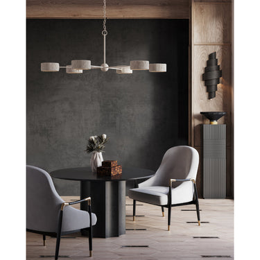 Currey & Company 9000-0865 Monreale 6 Light Chandelier in White 9