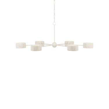 Currey & Company 9000-0865 Monreale 6 Light Chandelier in White 1