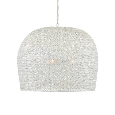 Currey & Company 9000-0869 Piero Large 3 Light Chandelier in White 1