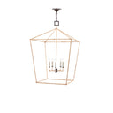 Currey & Company 9000-0871 Denison Rattan Grande 5 Light Lantern in Mole Black/Natural Rattan 4
