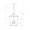 Currey & Company 9000-0871 Denison Rattan Grande 5 Light Lantern in Mole Black/Natural Rattan 5