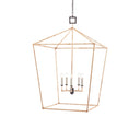 Currey & Company 9000-0871 Denison Rattan Grande 5 Light Lantern in Mole Black/Natural Rattan 1