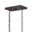 Currey & Company 9000-0874 Denison Rattan Rectangular 6 Light Lantern in Mole Black/Natural Rattan 3
