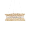 Currey & Company 9000-0875 Seychelles 6 Light Chandelier in Sugar White/Natural Raffia 3