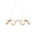 Currey & Company 9000-0878 Equilibrium 8 Light Chandelier in Antique Brass/White 3