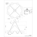 Currey & Company 9000-0878 Equilibrium 8 Light Chandelier in Antique Brass/White 6