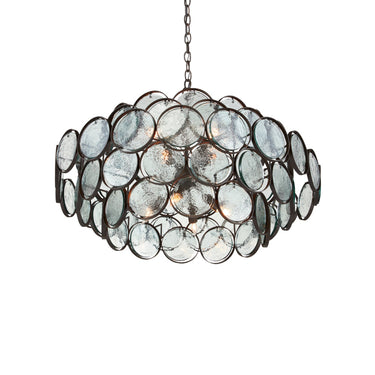 Currey & Company 9000-0880 Galahad Small 8 Light Chandelier in Bronze 3