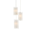 Currey & Company 9000-0882 Escenia 3-Light Multi-Drop Pendant in Natural/Painted Silver 1