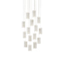 Currey & Company 9000-0884 Escenia Round 15-Light Multi-Drop Pendant in Natural/Painted Silver 5