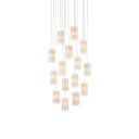 Currey & Company 9000-0884 Escenia Round 15-Light Multi-Drop Pendant in Natural/Painted Silver 1