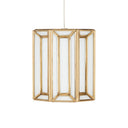 Currey & Company 9000-0888 Daze 1-Light Multi-Drop Pendant in Antique Brass/White/Painted Silver 2