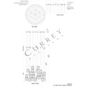 Currey & Company 9000-0894 Daze 36-Light Multi-Drop Pendant in Antique Brass/White/Painted Silver 5