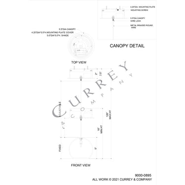 Currey & Company 9000-0895 Lazio 1-Light Multi-Drop Pendant in Natural/Painted Silver 8