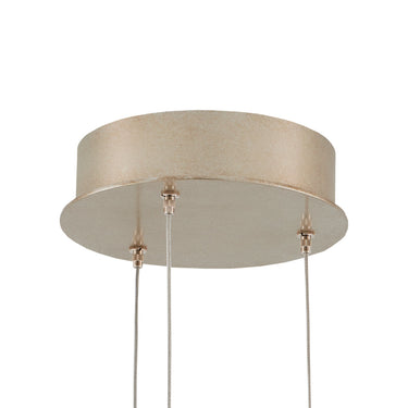 Currey & Company 9000-0896 Lazio 3-Light Multi-Drop Pendant in Natural/Painted Silver 4