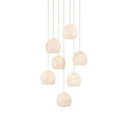 Currey & Company 9000-0897 Lazio 7-Light Multi-Drop Pendant in Natural/Painted Silver 1