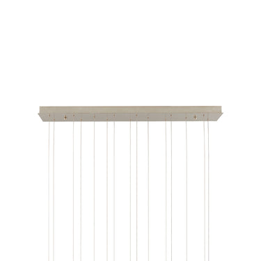 Currey & Company 9000-0899 Lazio Rectangular 15-Light Multi-Drop Pendant in Natural/Painted Silver 4