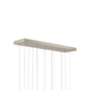 Currey & Company 9000-0899 Lazio Rectangular 15-Light Multi-Drop Pendant in Natural/Painted Silver 5