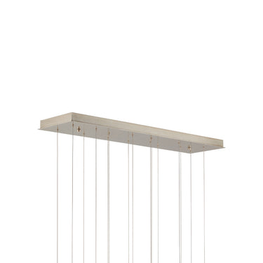 Currey & Company 9000-0899 Lazio Rectangular 15-Light Multi-Drop Pendant in Natural/Painted Silver 5
