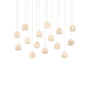 Currey & Company 9000-0899 Lazio Rectangular 15-Light Multi-Drop Pendant in Natural/Painted Silver 1