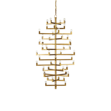 Currey & Company 9000-09-C2 Andre 52 Light Chandelier in Brass 4