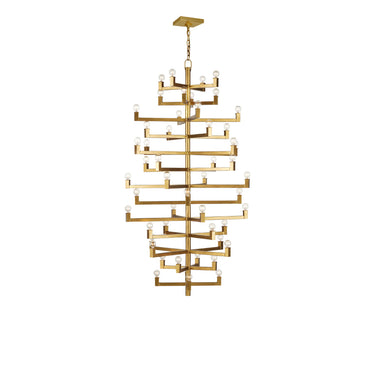 Currey & Company 9000-09-C2 Andre 52 Light Chandelier in Brass 5