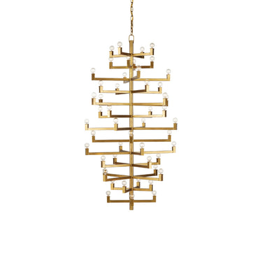 Currey & Company 9000-09-C2 Andre 52 Light Chandelier in Brass 1