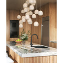Currey & Company 9000-0900 Lazio 30-Light Multi-Drop Pendant in Natural/Painted Silver 7