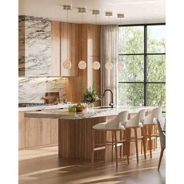 Currey & Company 9000-0901 Lazio 36-Light Multi-Drop Pendant in Natural/Painted Silver 7