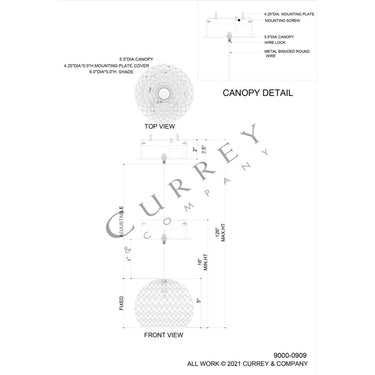 Currey & Company 9000-0909 Piero 1-Light Multi-Drop Pendant in White/Painted Silver 4